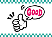 手描きのハンドサイン「グッド」