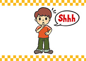 ジェスチャー-1「しーっ！」
