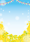 シンプルな春の背景-2（A4縦）