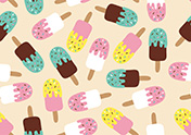 アイス柄背景-1（A4横）