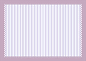 レースで囲ったストライプ（横紫）
