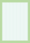 レースで囲ったストライプ（縦緑）