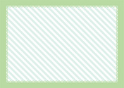 レースで囲った斜めストライプ（横緑）