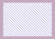 レースで囲った斜めストライプ（横紫）