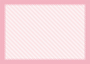 レースで囲った斜めストライプ（横ピンク）