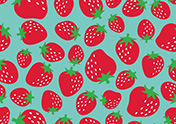イチゴ柄背景-1（A4横）