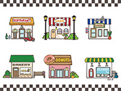 街のお店屋さんセット-1