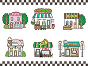 街のお店屋さんセット-2