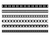 オリエンタルな罫線-1（黒白）