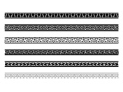 アジアンな罫線（黒白）-1