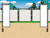 合戦場の本陣-1（旗印白）