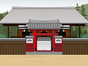 山門＋寺院のイラスト